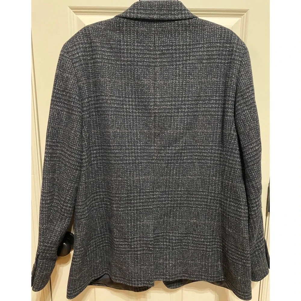 Banana Republic Tweed Blazer 48R Charcoal Wool Blend Sport‎ Coat Tailored